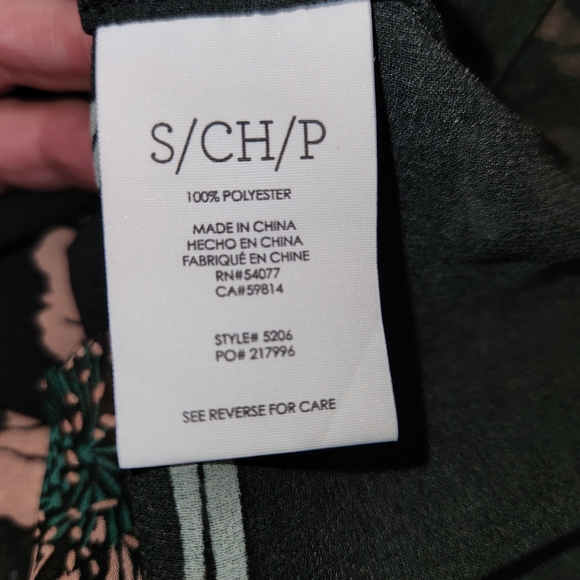 Cabi Sheer Black Floral Button Front Top Tiered Ruffle Sleeves Size S Whimsical - Picture 9 of 10